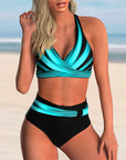 Natalie - Bikini Set with Cross Neckline and Print