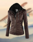 Florence - Stylish and versatile hooded leather jacket