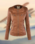 Florence - Stylish and versatile hooded leather jacket