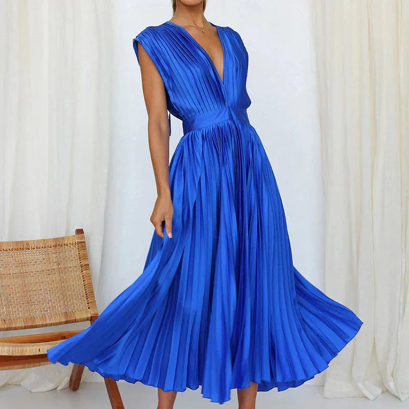 ALESSIA | Elegant Silk Maxi Dress