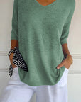 Alexa Knit Top with V-neck