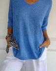 Alexa Knit Top with V-neck