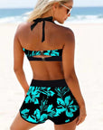 Julia - High-Waisted Swimsuit with Floral Print