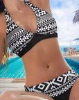 Jasmine - Bikini with Floral and Geometric Pattern