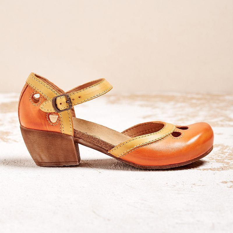 Amanda - Comfortable Low-Heeled Sandals