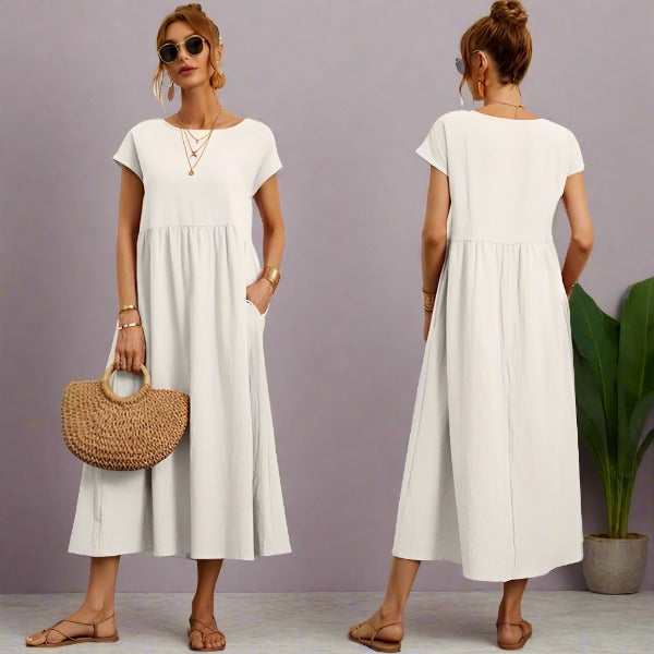 Annabelle | Casual Elegant Mixed Cotton Dress