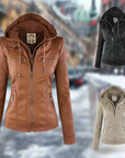 Florence - Stylish and versatile hooded leather jacket