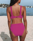 Brianna - High Waisted Plain Colour Swimsuit