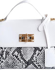 Fiorenza | Snakeskin Print Chain Bag