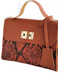 Fiorenza | Snakeskin Print Chain Bag