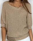 Gabriella - V-Neck Knitted Sweater