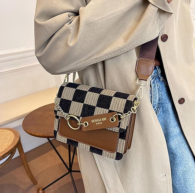 Fiorenza | Vintage Checkerboard Crossbody Bag