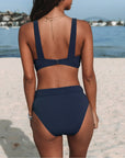 Brianna - High Waisted Plain Colour Swimsuit