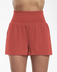 Clara | 2-in-1 yoga shorts with high waist, back pocket and side pocket