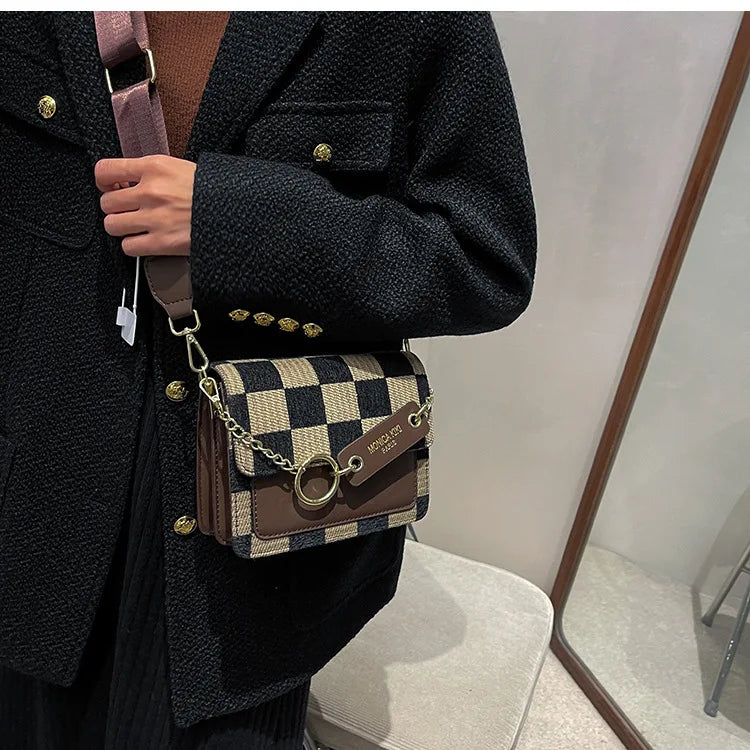 Fiorenza | Vintage Checkerboard Crossbody Bag