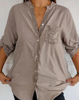 Alina | Casual top with buttons and sequins