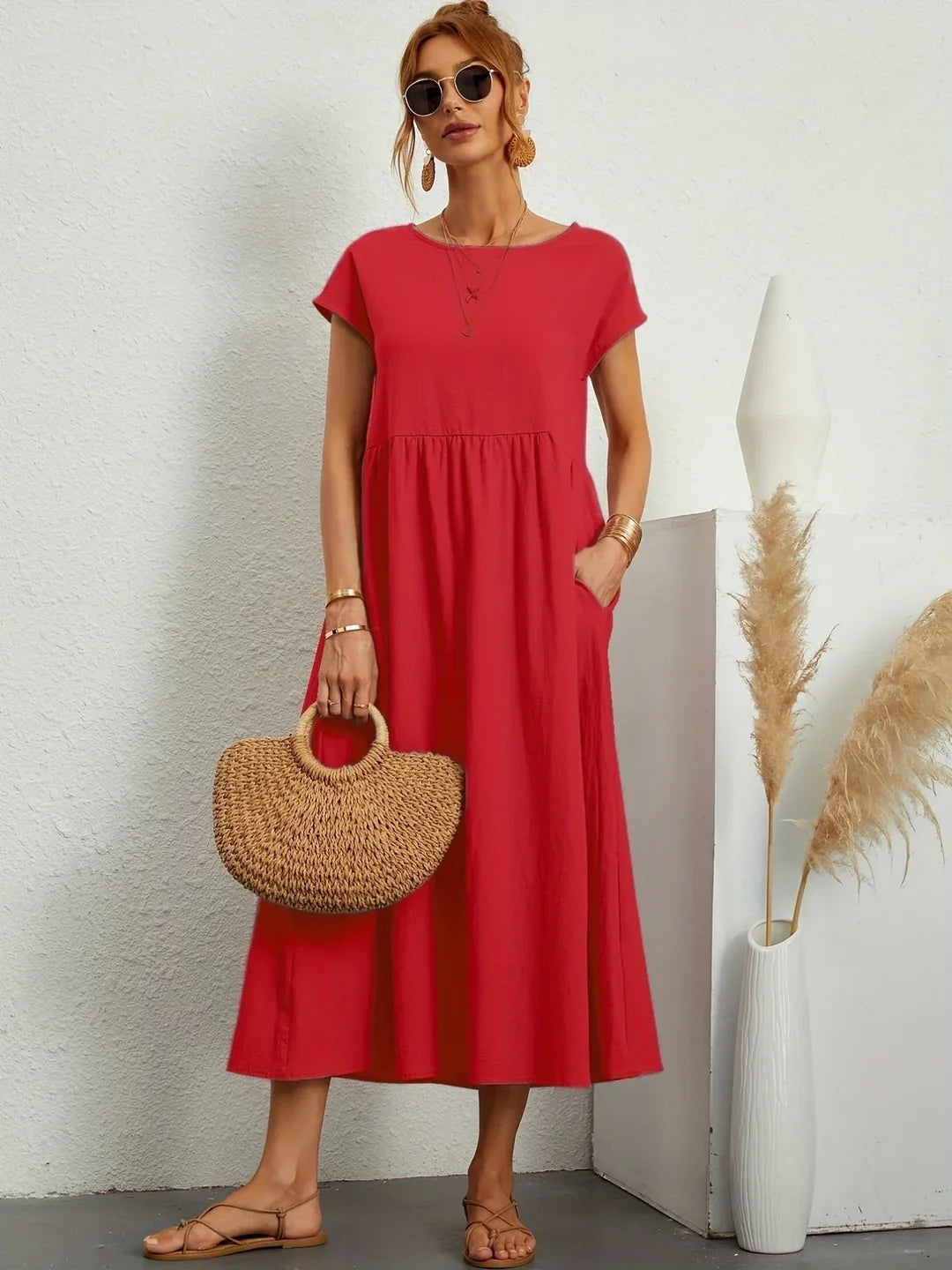 Annabelle | Casual Elegant Mixed Cotton Dress