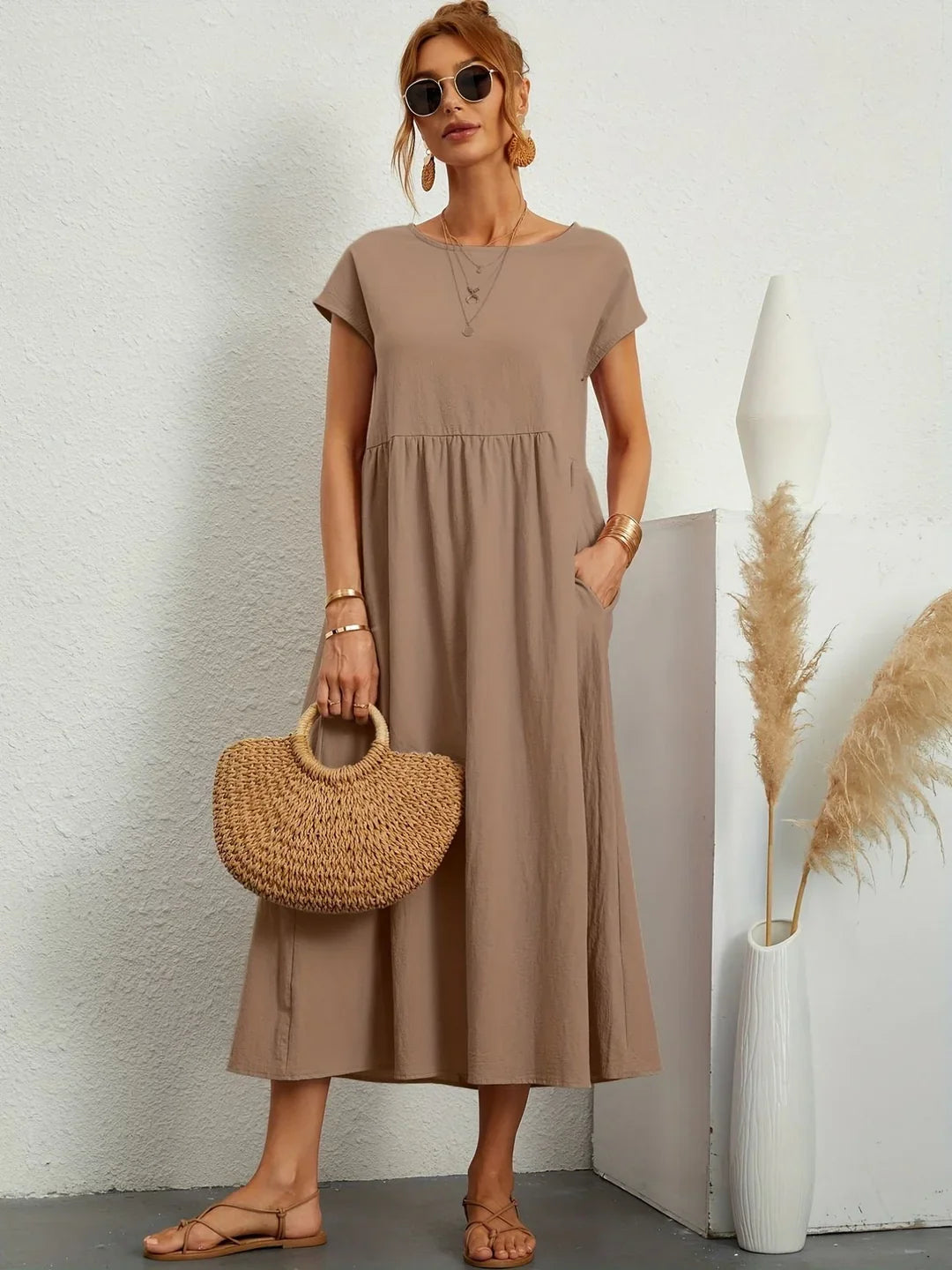 Annabelle | Casual Elegant Mixed Cotton Dress