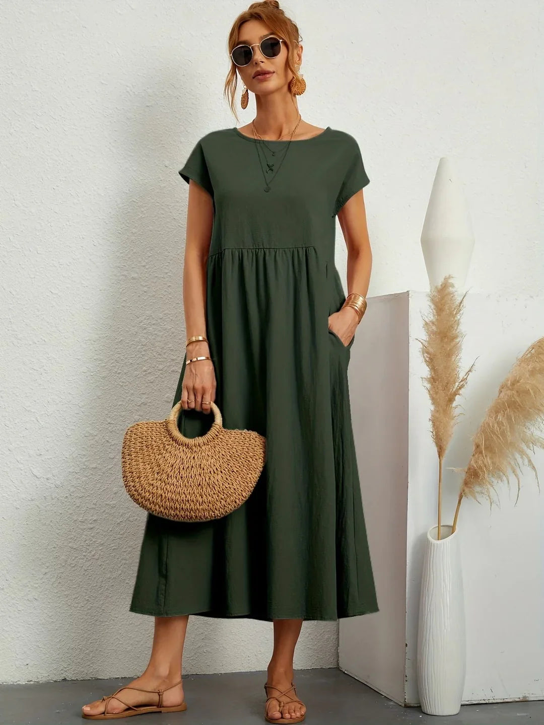 Annabelle | Casual Elegant Mixed Cotton Dress