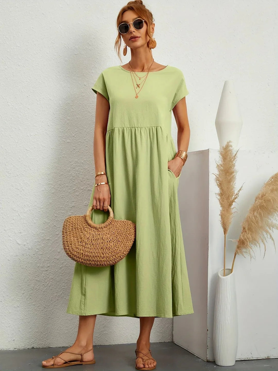 Annabelle | Casual Elegant Mixed Cotton Dress