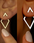 Ruby | Geometric earrings