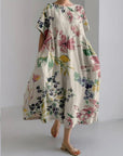 Aiko - Japanese Cherry Blossom Maxi Dress