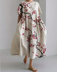 Aiko - Japanese Cherry Blossom Maxi Dress