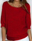 Gabriella - V-Neck Knitted Sweater