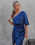 ALESSIA | Elegant Silk Dress with a Slit