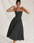 Ruby - Retro Sleeveless Pleated Maxi Dress