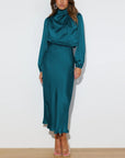 ALESSIA | Elegant Silk Dress with Long Sleeves