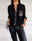 Alina | Casual top with buttons and sequins