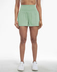 Clara | 2-in-1 yoga shorts with high waist, back pocket and side pocket