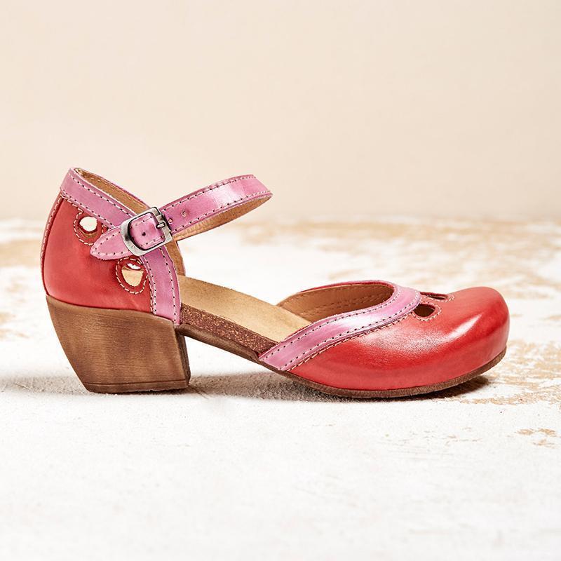 Amanda - Comfortable Low-Heeled Sandals