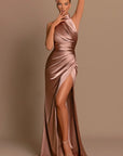 ALESSIA | Elegant Silk Dress with a Slit