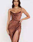 ALESSIA | Silk Quality Maxi Dress with Corset